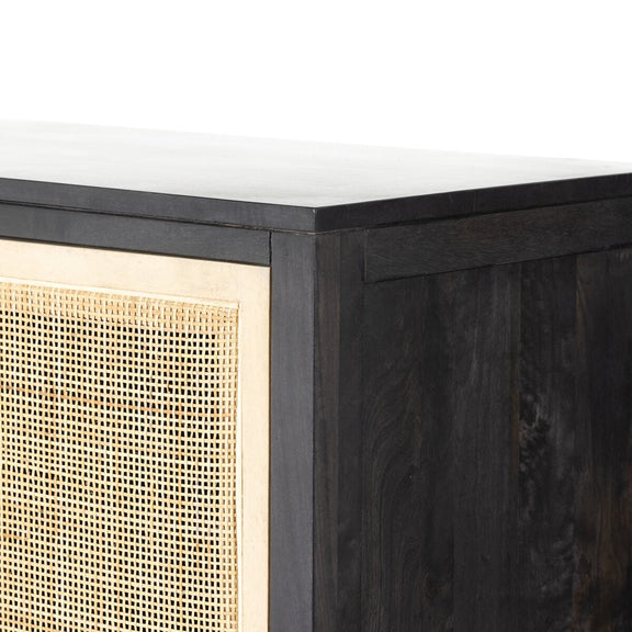 Caprice Narrow Cabinet - Black Wash Mango
