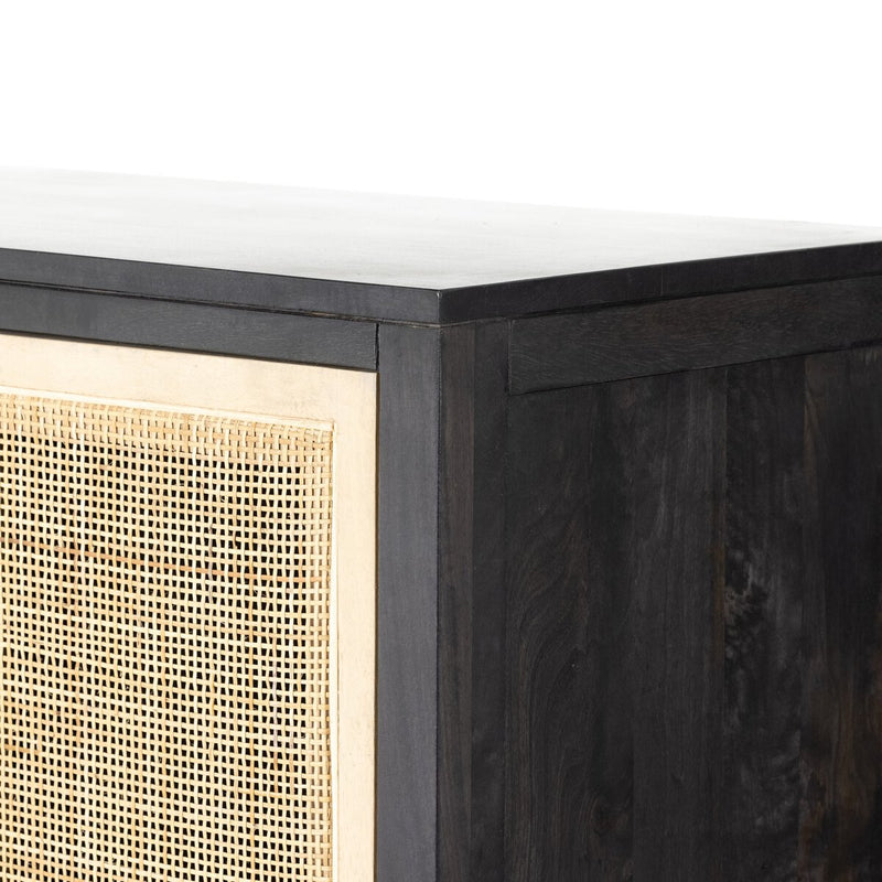 Caprice Narrow Cabinet - Black Wash Mango