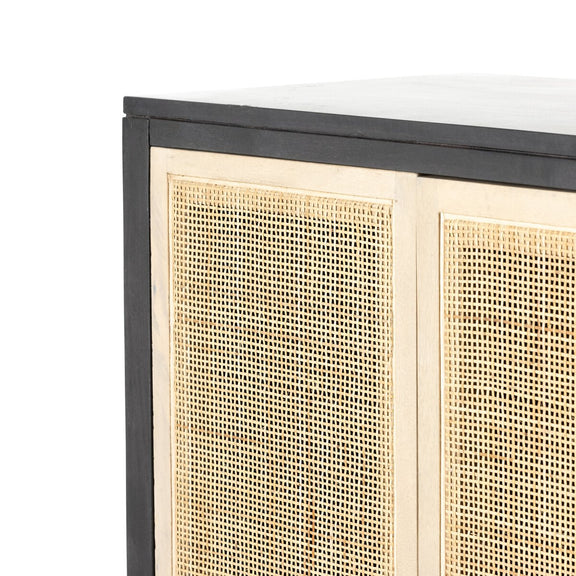 Caprice Narrow Cabinet - Black Wash Mango