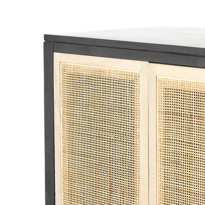 Caprice Narrow Cabinet - Black Wash Mango