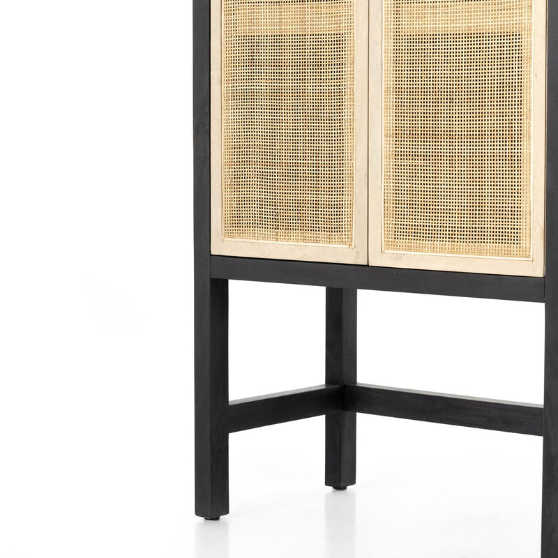 Caprice Narrow Cabinet - Black Wash Mango
