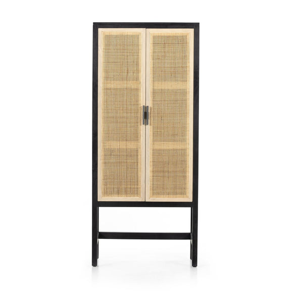 Caprice Narrow Cabinet - Black Wash Mango