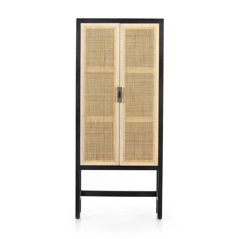 Caprice Narrow Cabinet - Black Wash Mango