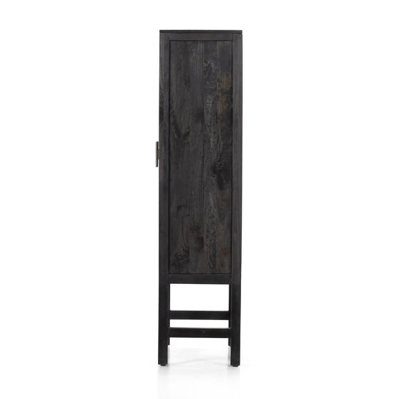 Caprice Narrow Cabinet - Black Wash Mango