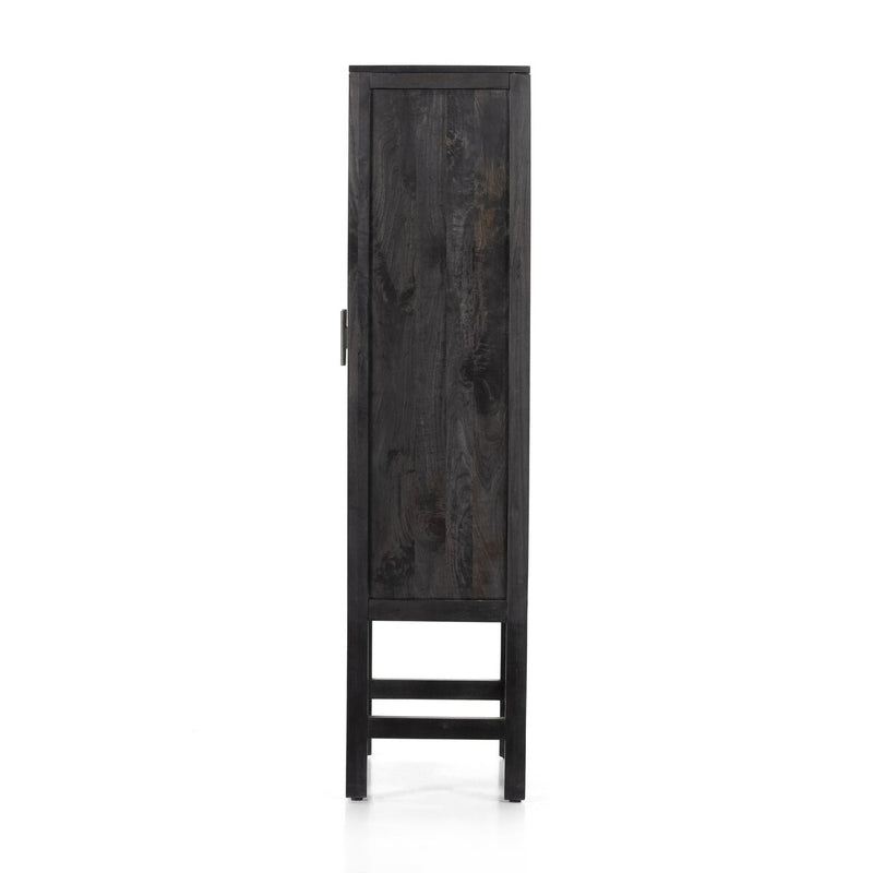 Caprice Narrow Cabinet - Black Wash Mango
