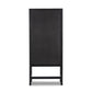 Caprice Narrow Cabinet - Black Wash Mango & Black Cane