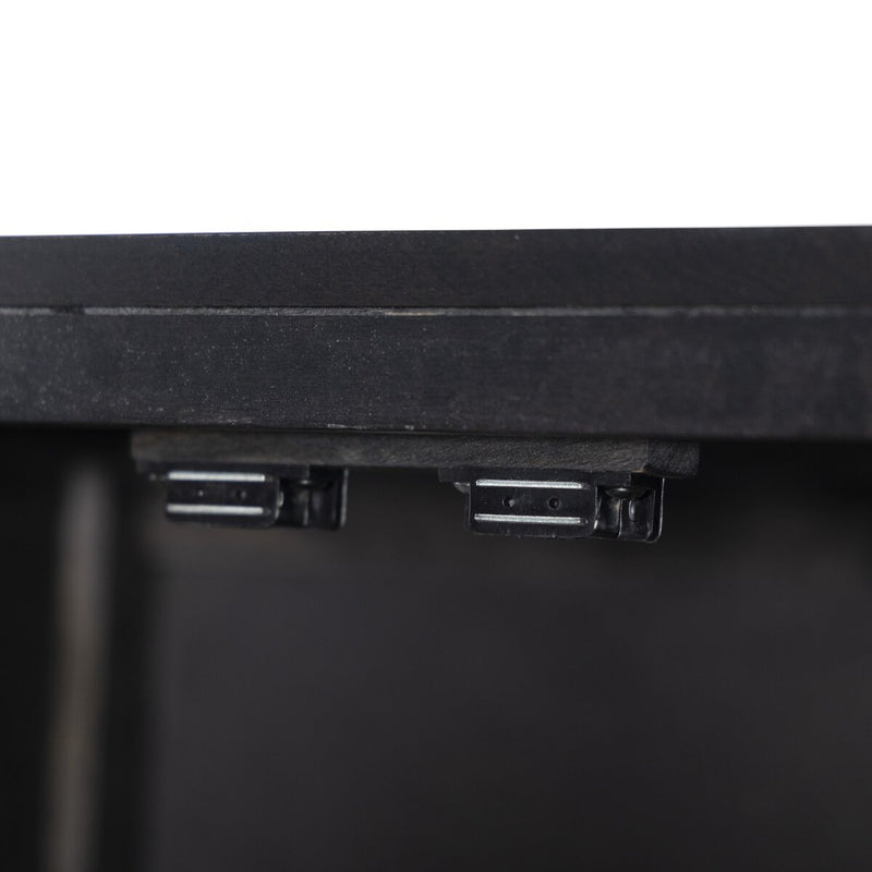 Caprice Narrow Cabinet - Black Wash Mango & Black Cane