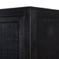 Caprice Narrow Cabinet - Black Wash Mango & Black Cane