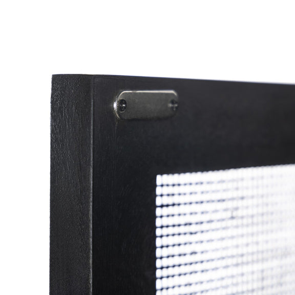 Caprice Narrow Cabinet - Black Wash Mango & Black Cane