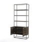 Kelby Bookcase - Carved Vintage Brown