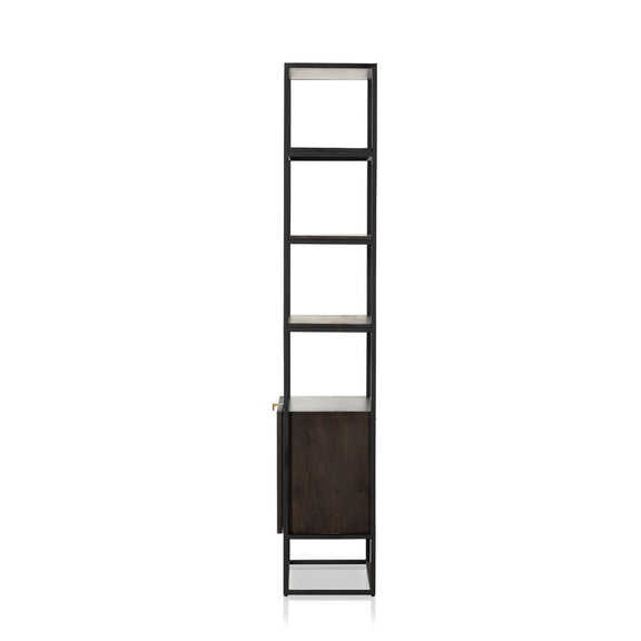 Kelby Bookcase - Carved Vintage Brown