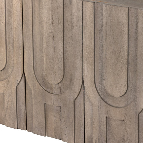 Rivka Media Console - Aged Grey