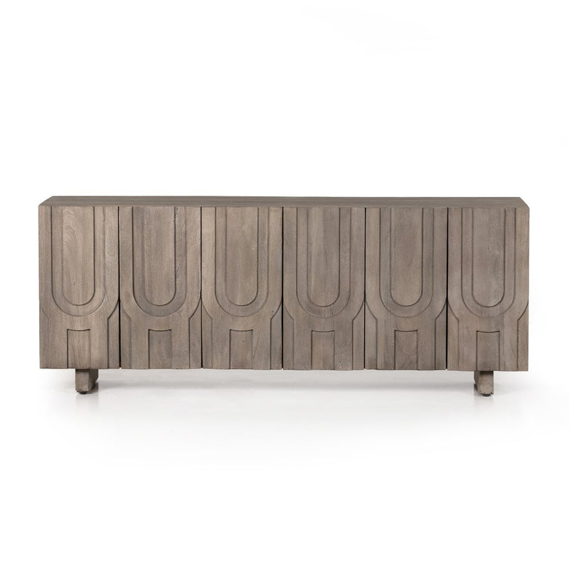 Rivka Media Console - Aged Grey