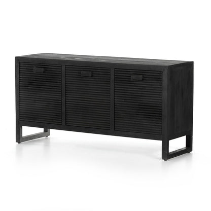 Lorne Media Console - Dark Reeded Totem