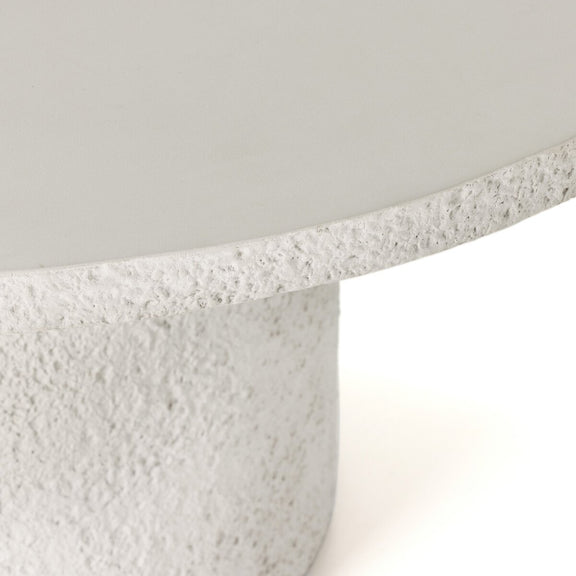 Otero Outdoor Round Dining Table - Matte Stone