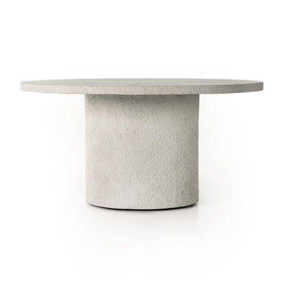 Otero Outdoor Round Dining Table - Matte Stone