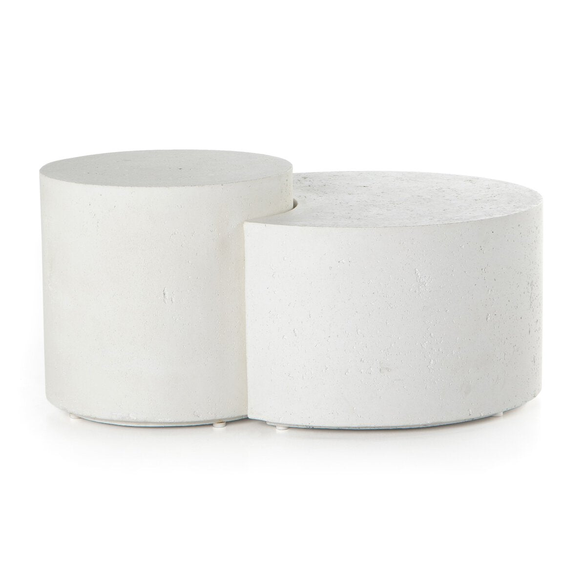 Meza Nesting Coffee Table - Textured White