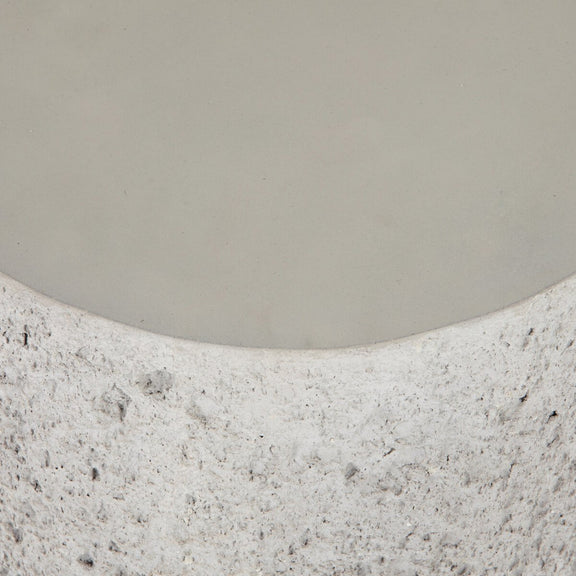 Otero Outdoor Tapered End Table - Matte Stone