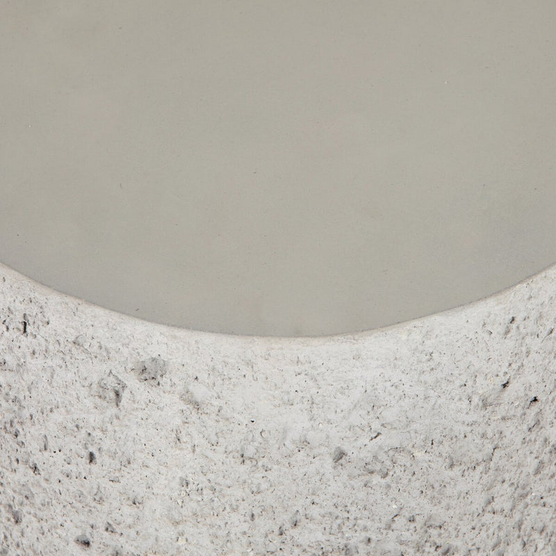 Otero Outdoor Tapered End Table - Matte Stone