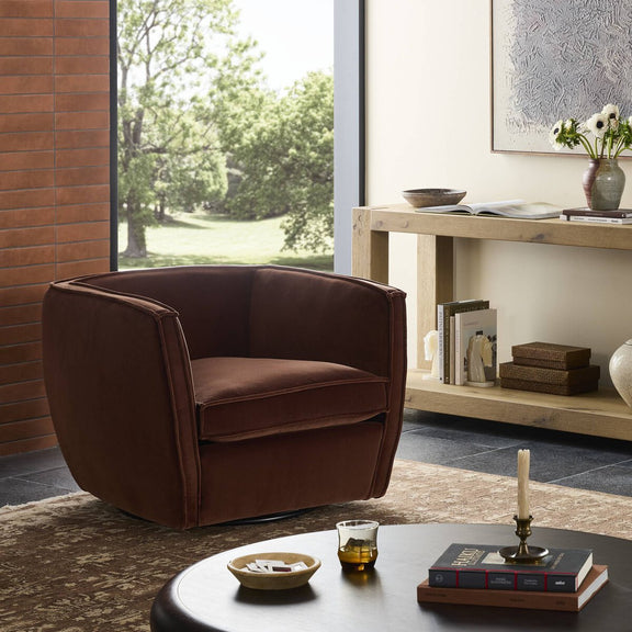 Rashi Swivel Chair - Surrey Auburn
