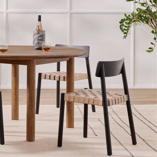 Heisler Dining Chair - Almond Leather Blend