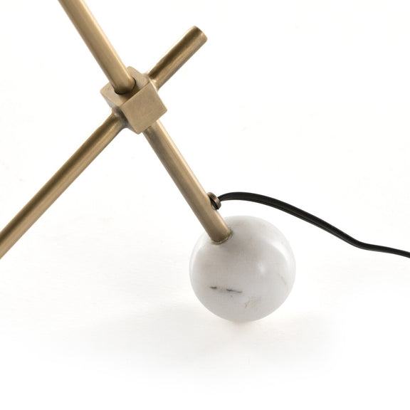 Becker Table Lamp - Charcoal And White Marble
