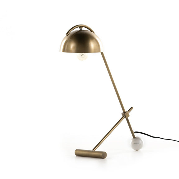 Becker Table Lamp - Charcoal And White Marble