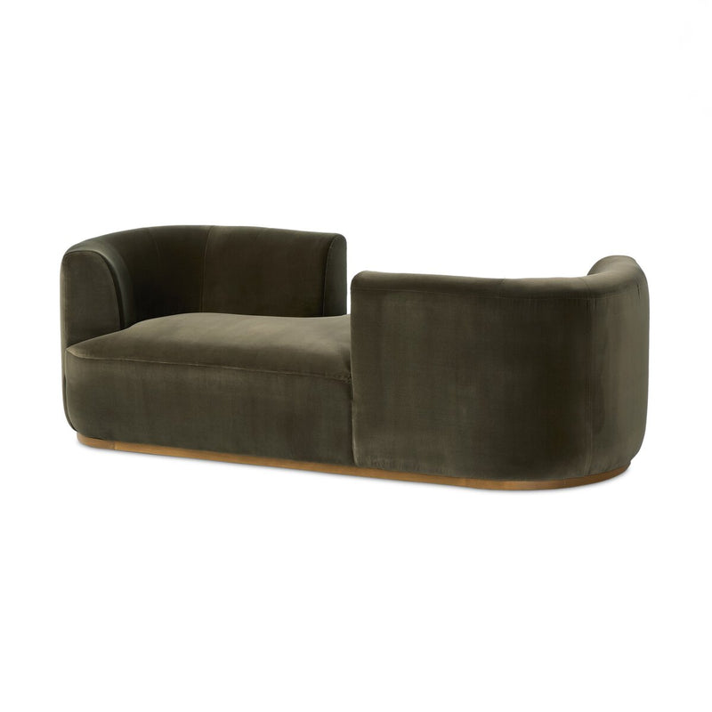 Deandra Tete A Tete Chaise - Surrey Olive