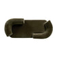 Deandra Tete A Tete Chaise - Surrey Olive