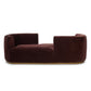 Deandra Tete A Tete Chaise - Surrey Plum