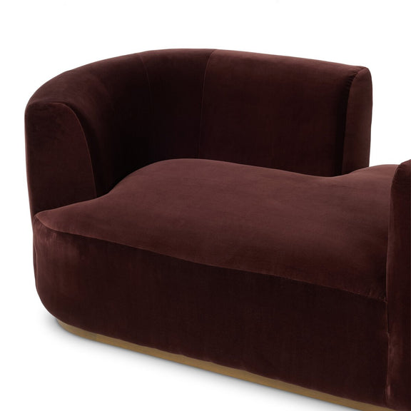 Deandra Tete A Tete Chaise - Surrey Plum
