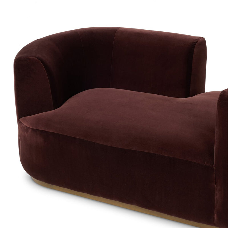 Deandra Tete A Tete Chaise - Surrey Plum