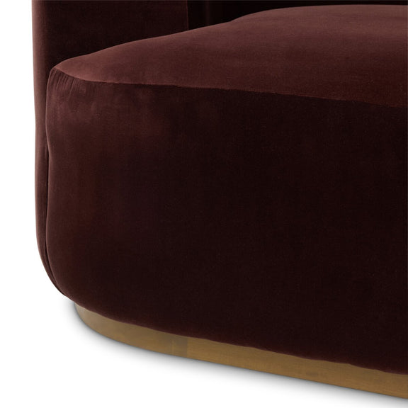 Deandra Tete A Tete Chaise - Surrey Plum