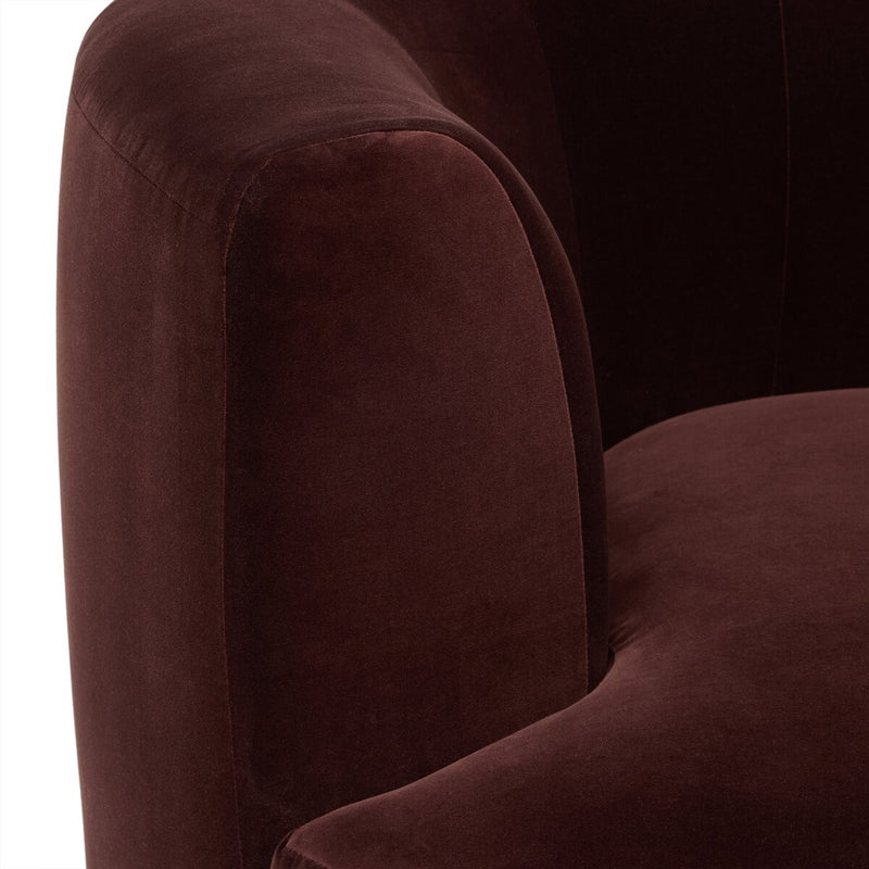 Deandra Tete A Tete Chaise - Surrey Plum