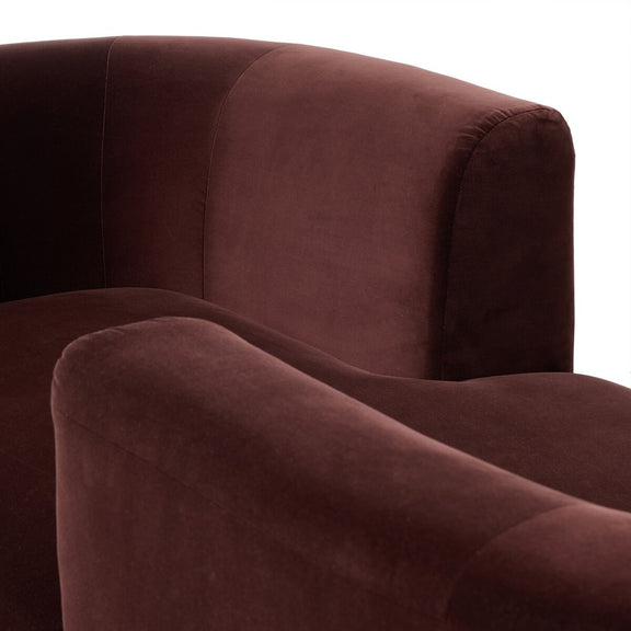 Deandra Tete A Tete Chaise - Surrey Plum