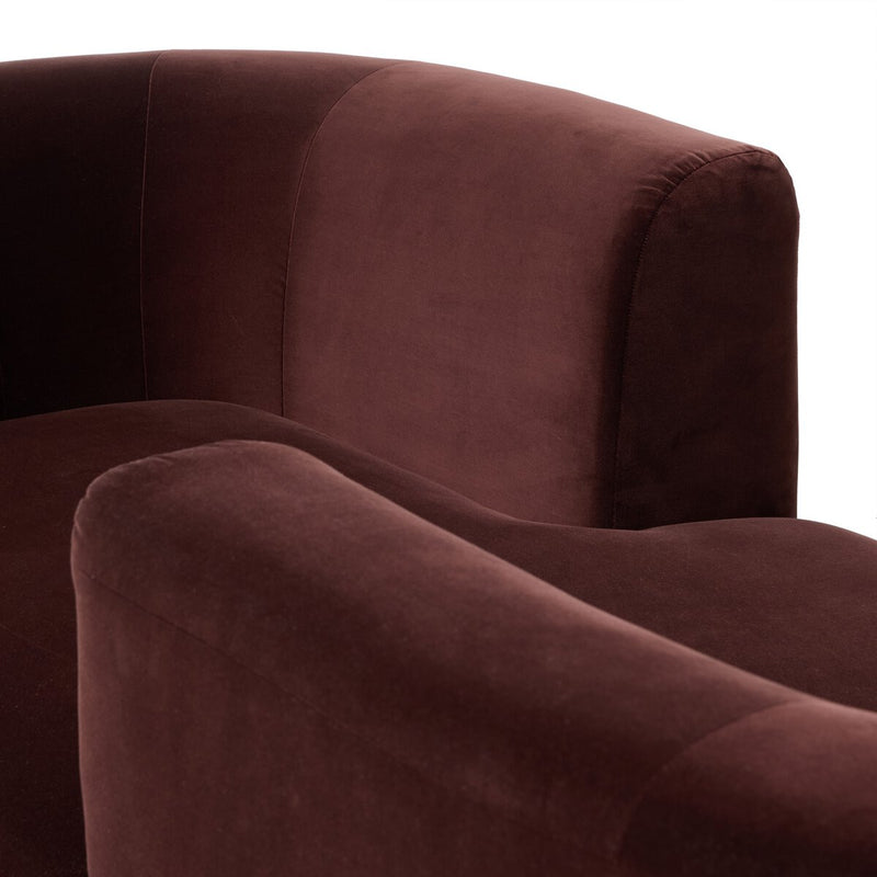Deandra Tete A Tete Chaise - Surrey Plum