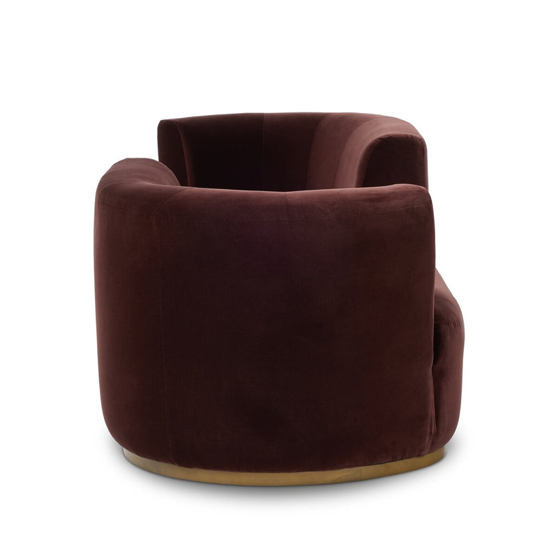 Deandra Tete A Tete Chaise - Surrey Plum