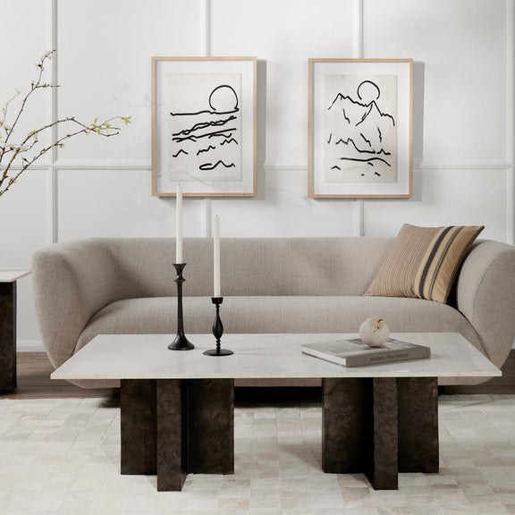 Terrell Coffee Table - White Black