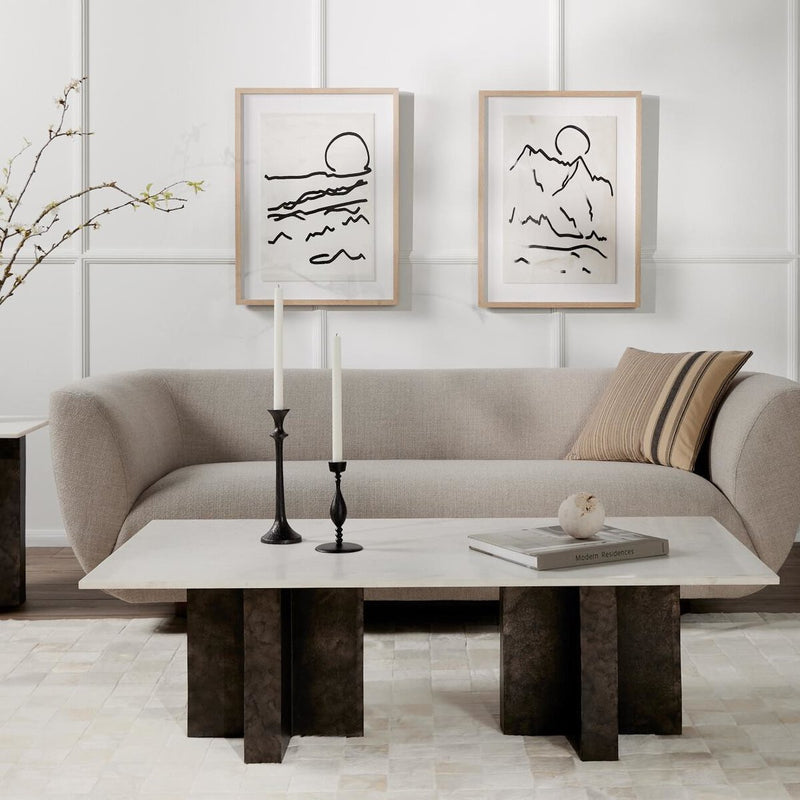 Terrell Coffee Table - White Black