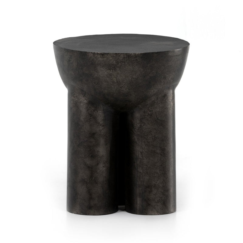 Sante End Table - Raw Black