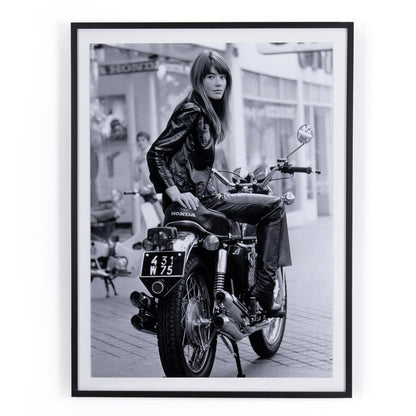 Françoise Hardy On Bike by Getty Images - Black Maple
