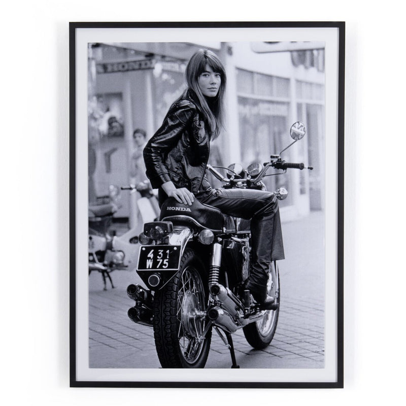 Françoise Hardy On Bike by Getty Images - Black Maple