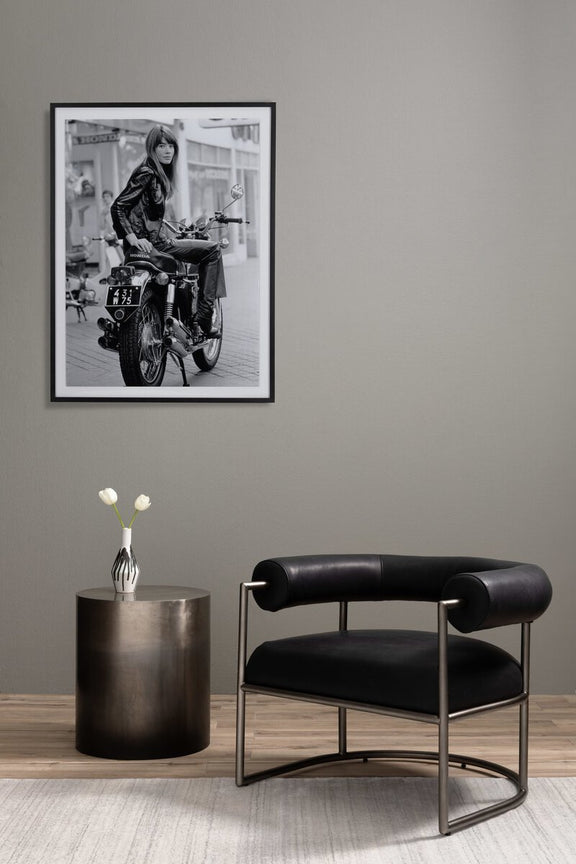 Françoise Hardy On Bike by Getty Images - Black Maple