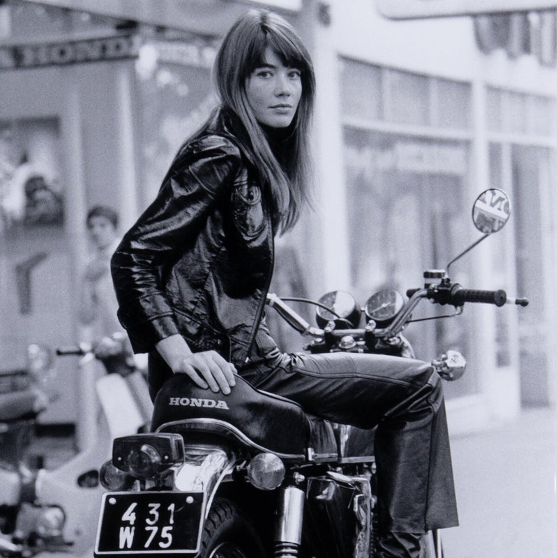 Françoise Hardy On Bike by Getty Images - Black Maple