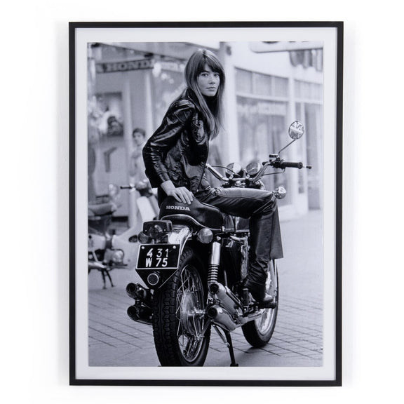 Françoise Hardy On Bike by Getty Images - Black Maple