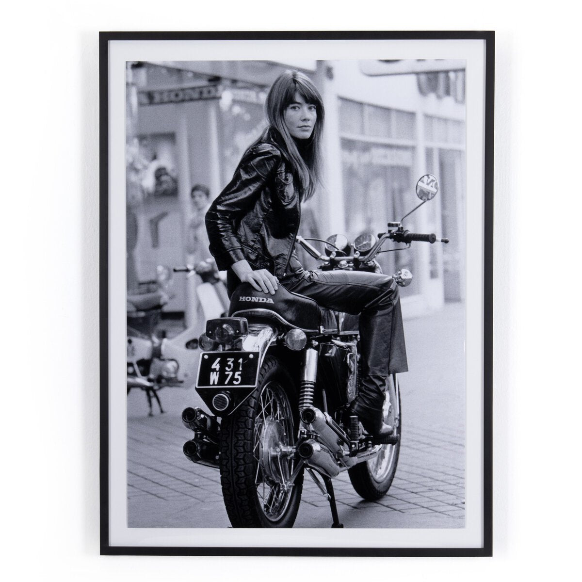 Françoise Hardy On Bike by Getty Images - Black Maple