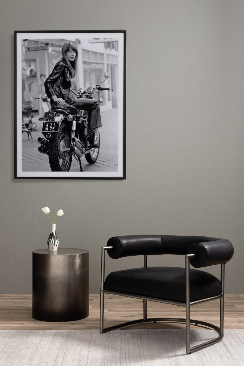 Françoise Hardy On Bike by Getty Images - Black Maple