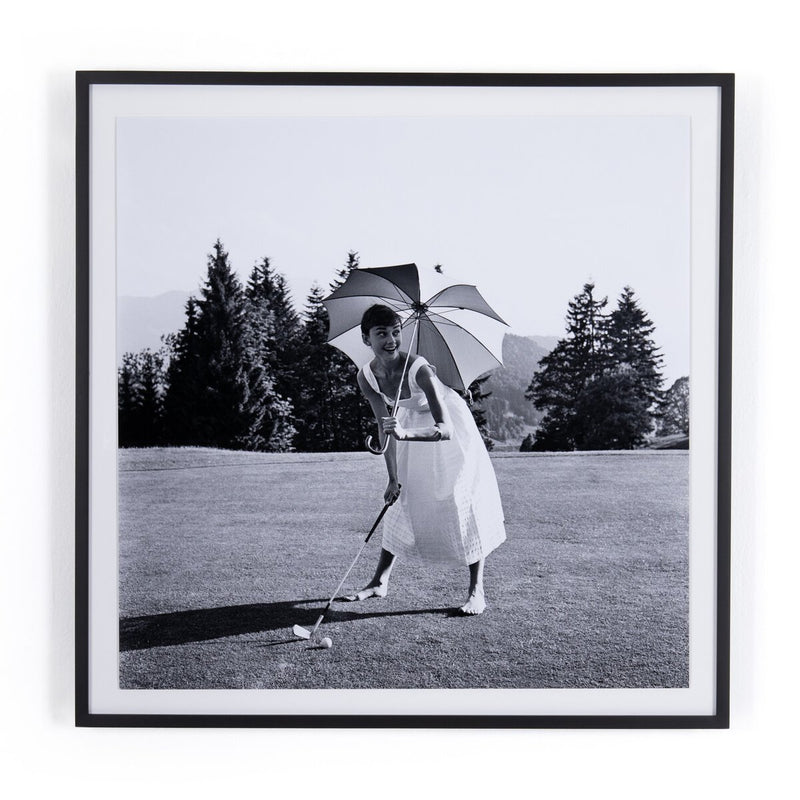 Golfing Hepburn by Getty Images - Black Maple