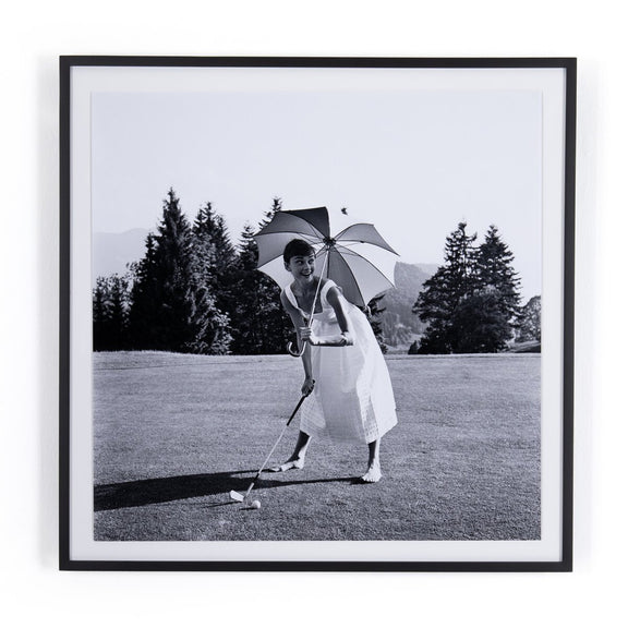 Golfing Hepburn by Getty Images - Black Maple
