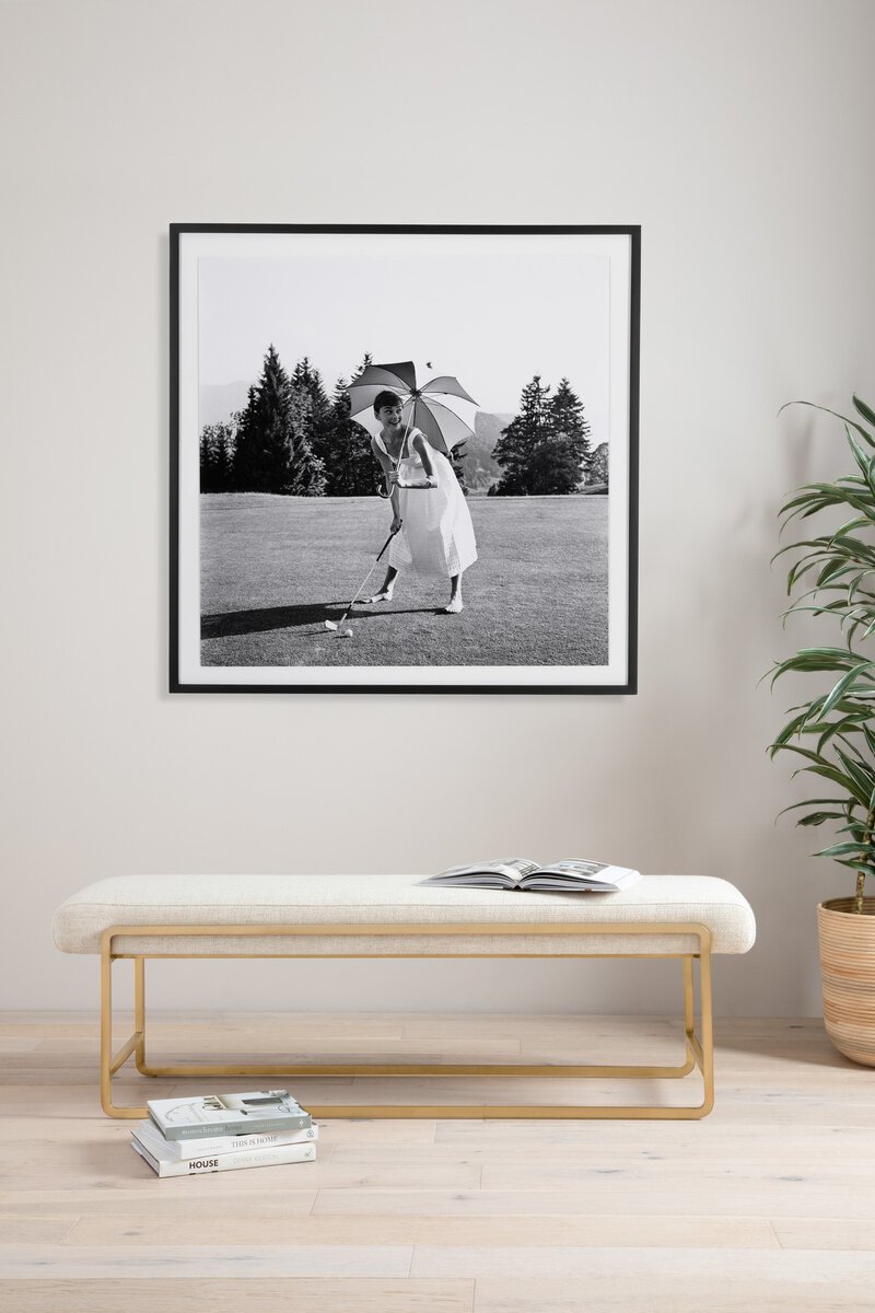 Golfing Hepburn by Getty Images - Black Maple